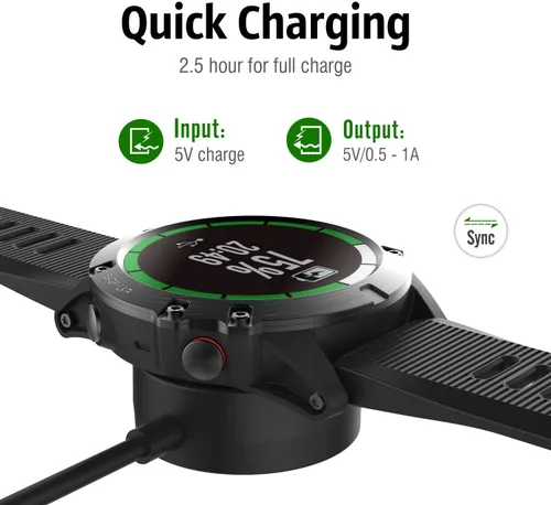 Vista 5 de Compatible con Garmin Vivoactive 4 5 6, Instinct E 2 3, Quatix 8 7 6 5 Cargador Dock Station para Fenix 8 7 6 5 E, Forerunner 55 70 255 265 965 970