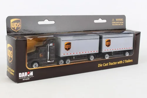 Vista 6 de Tractor con 2 remolques Daron UPS Die Cast