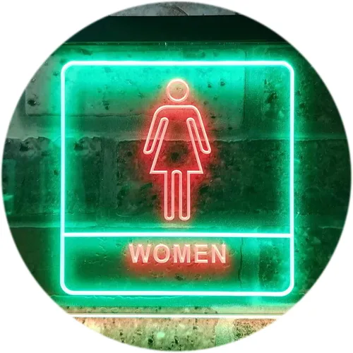 Vista 10 de ADVPRO Señal de neón LED de doble color para mujer, para inodoro, WC, 12 "x 8.5", st6s32-i1014-br