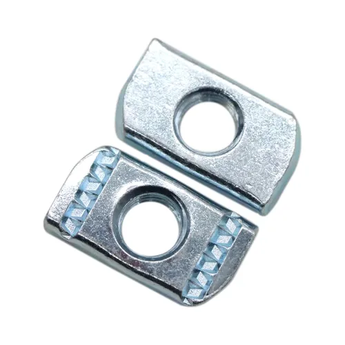 Vista 4 de Tuercas de canal de corte, tuerca de 1/2"-13 sin resorte engrosada con chapado en zinc, uso en Unistruts (paquete de 10)