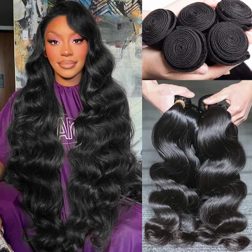 Vista 36 de Paquetes de Cabello Humano de Ondas Profundas （12 14 16 ）12A 100% Sin Procesar Cabello Humano Virgen Brasileño Profundo Rizado Tejido de Cabello