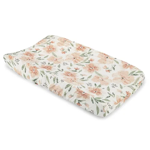 Vista 8 de Funda para cambiador Crane Baby, 100% exterior de sarga de algodón, temática de vida en la playa, 40.6 cm x 81.3 cm, fundas ajustadas