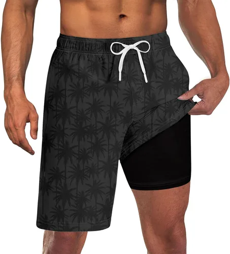 Vista 94 de UNICOMIDEA Bañador para hombre con forro de compresión de 9 pulgadas de largo
