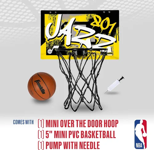 Vista 2 de Franklin Sports NBA Team Over the Door Aros de Baloncesto - Mini Aro de Baloncesto Interior para Niños + Juego de Pelota - Mini Aros para Fanáticos