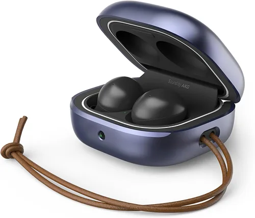 Vista 9 de VRS Design Funda moderna para Galaxy Buds (2023, 2022, 2021, 2020), color morado