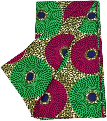Vista 21 de BintaRealWax Tela africana de 6 yardas de tela tribal con estampado de cera vintage Ankara para coser vestido de fiesta