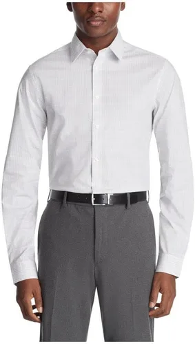 Vista 15 de Calvin Klein Camisa de vestir para hombre, no plancha, elástica, ajustada, a cuadros Acua Multi