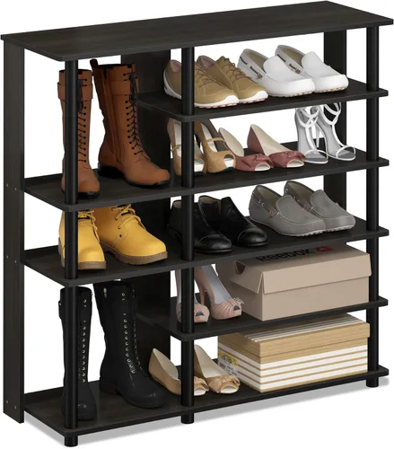 Vista 14 de Furinno Zapatero vertical compacto, organizador de zapatos estrecho de 8 niveles, almacenamiento de zapatos independiente, estante de zapatos