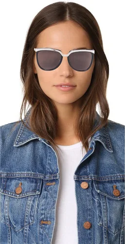 Vista 2 de MCM - Gafas de sol de metal para mujer, negro, talla única