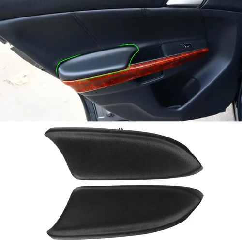 Vista 8 de Compatible con paneles de puerta de Honda Accord Tapa de apoyabrazos 2008-2012, 2 piezas de cubierta de apoyabrazos de panel de puerta de cuero PU