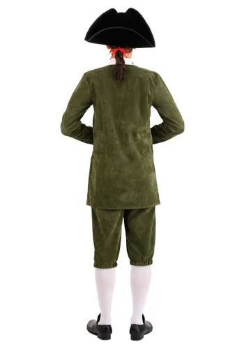 Vista 2 de Disfraz Colonial Verde para Hombre Multicolor