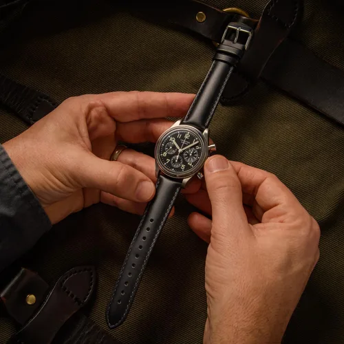 Vista 3 de Archer Watch Straps - Correas de reloj de liberación rápida de cuero de grano superior