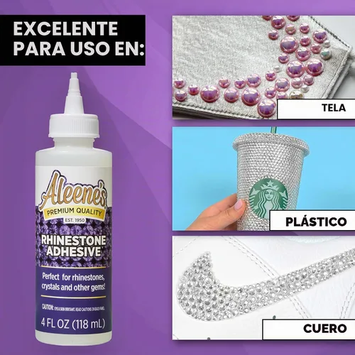 Vista 5 de Aleene's Adhesivo de diamantes de imitación, pegamento líquido permanente para múltiples superficies para joyas, cristales, diamantes de imitación