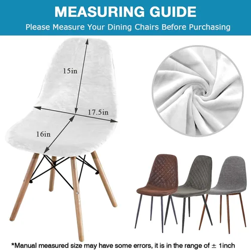 Vista 2 de TOPCHANCES Funda elástica para silla, fundas de silla de mediados de siglo, fundas de terciopelo para sillas sin brazos, protector de silla lavable