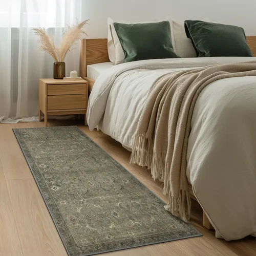 Vista 23 de Bavni Tapetes de 2 x 3 pies, lavable a máquina, clásico, con estampado gastado, ultradelgado, felpilla, decorativo, pelo corto, ligero