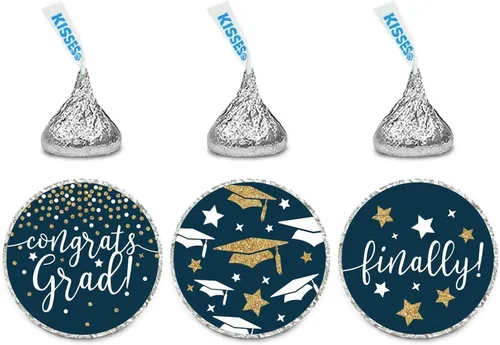 Vista 8 de Andaz Press Colección de fiesta de graduación azul marino y dorado, banderín colgante personalizado con cuerda, graduación de Madison, 5 pies, 1