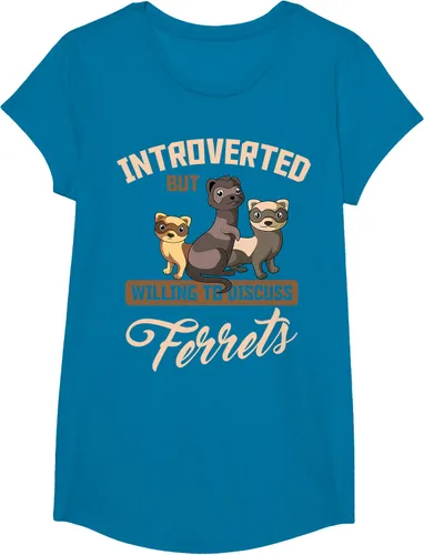 Vista 83 de Camiseta para amantes de los animales de los hurones, Negro, S