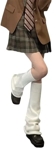 Vista 3 de Calcetines largos Lolita de punto acanalado para mujeres y niñas kawaii japoneses para estudiantes leggings Harajuku Goth Streetwear