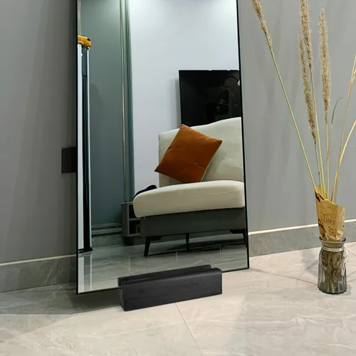Vista 8 de Angoily Soporte de espejo para el hogar, soporte de espejo antideslizante, soporte de madera para tablero de corcho