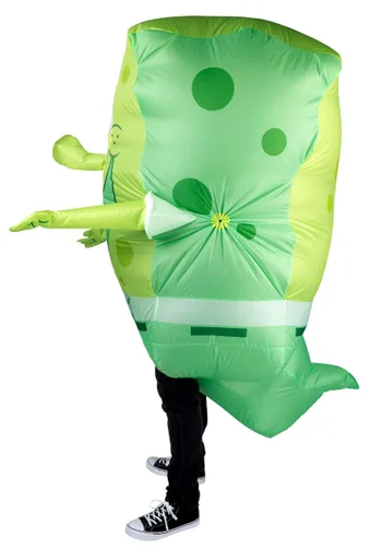 Vista 5 de Disfraz Inflable de Fantasma Adulto de Bob Esponja Multicolor