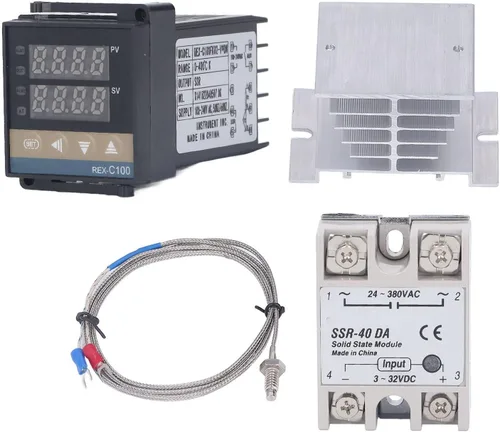 Vista 10 de PID Controladores de temperatura Kit de controlador de temperatura industrial preciso REX C100 impermeable para granja 100V-240V (25A)