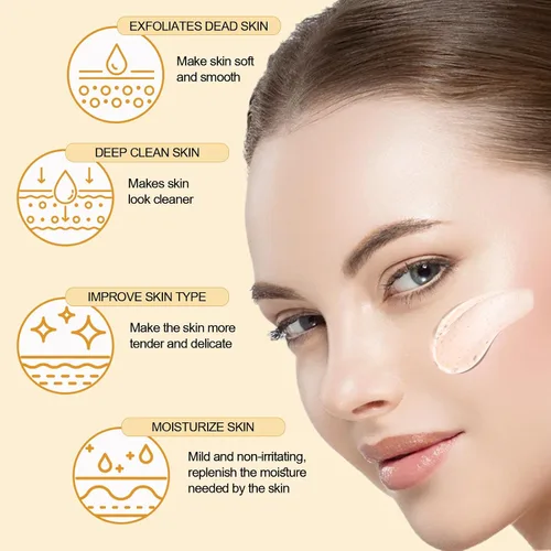 Vista 3 de Gel exfoliante FAIRYTALESPACE de naranja para rostro y cuerpo, gel de peeling de naranja, limpieza profunda de los poros, quita puntos negros