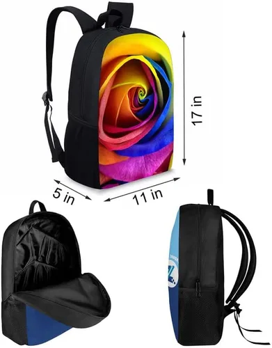 Vista 3 de Bulopur Soccer Love - Juego de mochila personalizada con nombre y número para niños y niñas, 3 unidades, bolsa de almuerzo, estuche de lápices a