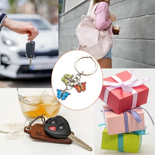Vista 6 de Key Chain for Car Keys, Keychain with 5 Key Ring, Keychain Accessories, MenWomen Birthday Gift Ideas
