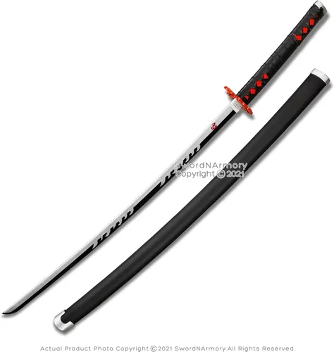 Vista 4 de Munetoshi 40.5 Steel Zenitsu Agastuma Nichirin Katana Demon Killer Samurai Sword Scabbard Cosplay Costumes
