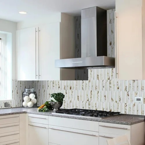 Vista 6 de Vamos Tile Azulejo autoadhesivo sin costuras para salpicaduras en la pared, 10 hojas para salpicaduras en la pared de la cocina y el baño, 12''x12