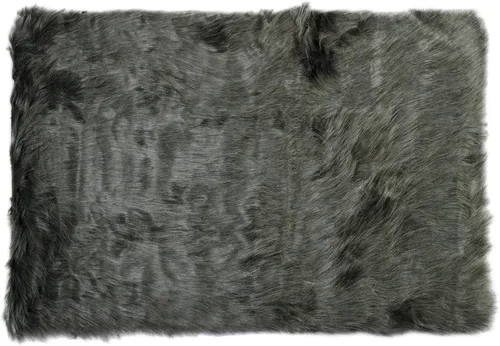 Vista 14 de Luxe - Alfombra Hudson de piel sintética con pelo suave y esponjoso, lavable a máquina, con respaldo antideslizante, alfombra de área libre de Negro