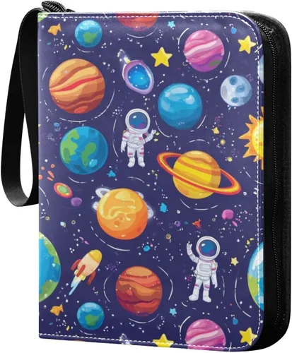 Vista 14 de OTVEE Carpeta de tarjetas con 4 bolsillos, soporte para 400 tarjetas con 50 mangas, carpeta de colección de tarjetas, soporte para libros de béisbol