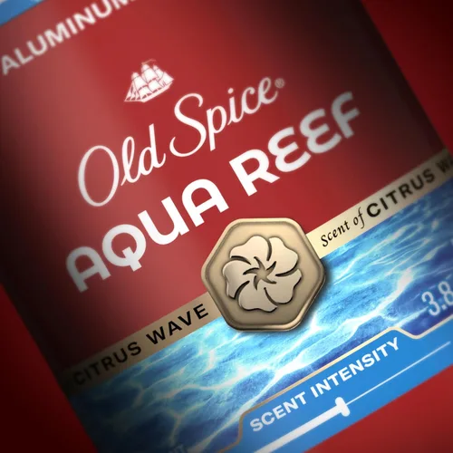 Vista 11 de Old Spice Desodorante sin aluminio para hombres, protección contra olores 24/7, frescura 24/7 y aroma duradero, Aqua Reef con aroma a ciprés, 3.8