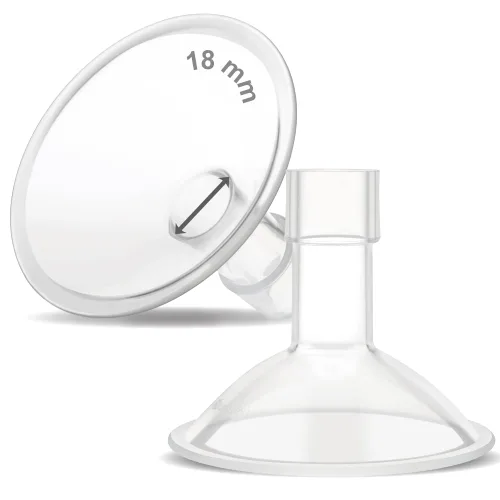 Vista 33 de Maymom MyFit Crater Series - Protector de pecho pequeño de 0.394 in con diseño de dos piezas compatible con piezas de bomba Medela; reemplazo