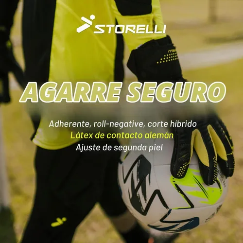Vista 3 de Storelli Silencer Goalkeeper Gloves, with Removable Finger Spines, High-Impact Hand Protection, Soccer Accessories