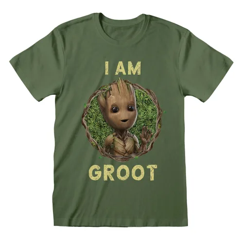 Vista 2 de Camiseta de Manga Corta Marvel Badge Verde Unisex