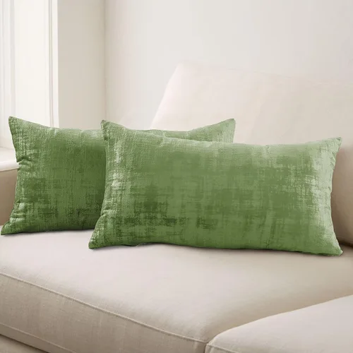 Vista 66 de Home Soft Things Juego de 2 fundas de almohada de terciopelo texturizado, 14 x 26 pulgadas, color verde azulado profundo, fundas decorativas