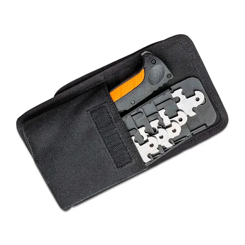 Vista 7 de Cold Steel Click-N-Cut Kit de caza ligero deshuesado cuchillo de campo de uso general - 5 cuchillas intercambiables de acero inoxidable 4116, mango