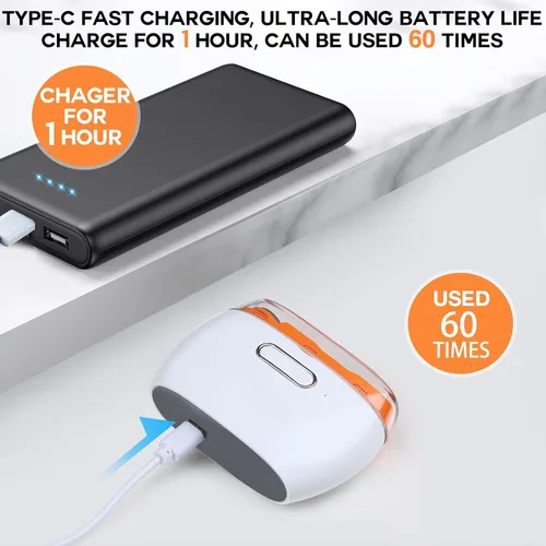 Vista 6 de Cortaúñas eléctrico, 3 en 1, recortador de uñas eléctrico y pulidor con luz LED y almacenamiento de clips, recargable por USB, lima de uñas
