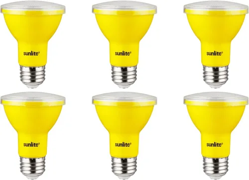 Vista 5 de Sunlite - Bombilla LED azul PAR38 reflectora, 6 vatios, 120-220 voltios, base media, vida útil de la lámpara de 30,000 horas, 90 lúmenes, ángulo