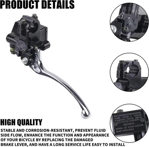 Vista 3 de Cilindro maestro de freno delantero Compatible con cilindro maestro de freno para Yamaha YFZ450 Banshee 350 Big Bear 250 350 400 Grizzly 300 350 400