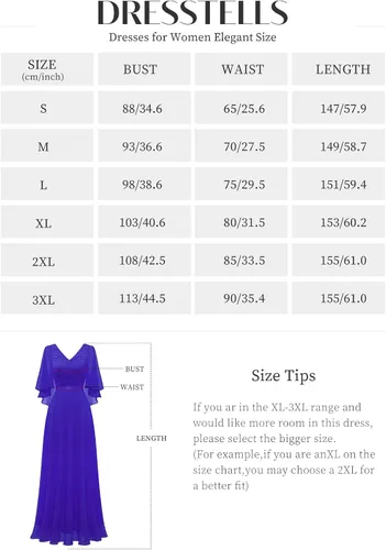 Vista 5 de DRESSTELLS Vestido formal para mujer, vestido de madre de la novia, invitada de boda, dama de honor, vestido largo de fiesta de graduación, vestidos