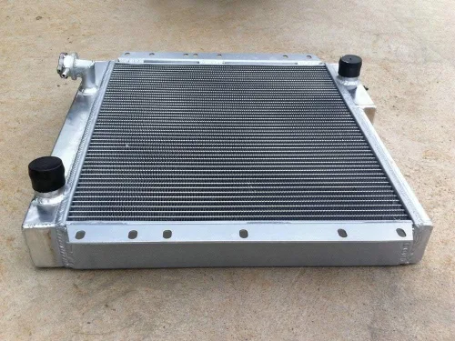 Vista 6 de Radiador de aluminio + cubierta + ventilador para 1970-1980 79 78 77 76 75 74 73 72 71 Toyota Land cruiser FJ40 FJ45 Landcruiser MT