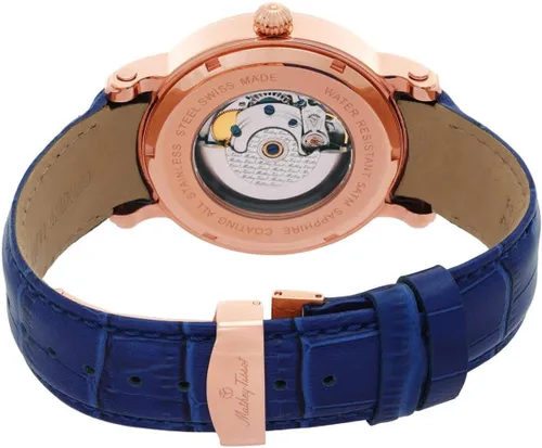 Vista 3 de Mathey-Tissot Reloj de hombre Renaissance automático con esfera azul H9030PBU, Azul, Moderno