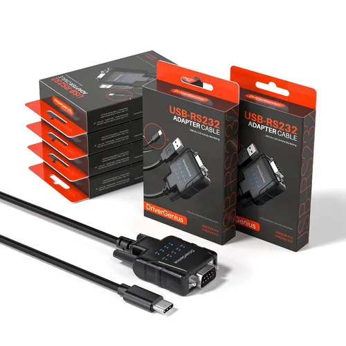 Vista 8 de DriverGenius SerialPulseX Adaptador USB-C a Serial RS232 DB9 con 9 indicadores LED - Prolific PL2303GC - Compatible con Windows 11, macOS 15, Linux