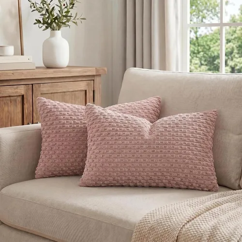 Vista 34 de Fancy Homi Paquete de 2 fundas de almohada decorativas de color gris oscuro de 14 x 14 pulgadas para sofá y cama, decoración moderna