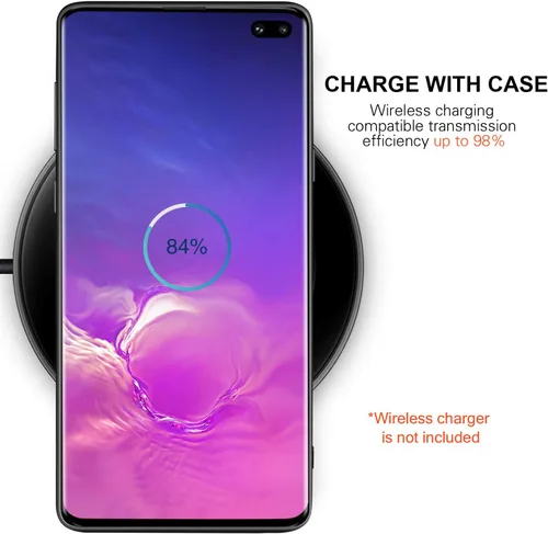 Vista 6 de Funda para Samsung Galaxy S10 Plus, piel sintética delgada, a prueba de golpes, ligera, de poliuretano termoplástico, carcasa protectora híbrida
