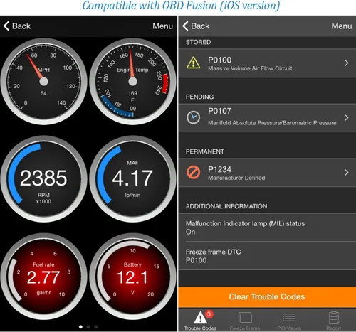 Vista 8 de Veepeak Mini WiFi OBD II escáner adaptador coche comprobar motor luz diagnóstico lector código herramienta de escaneo para iOS y Android negro
