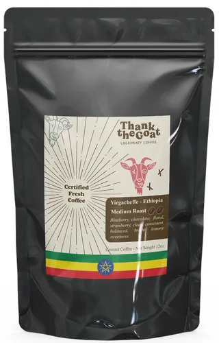 Vista 13 de Thank the Goat Made to Order Café molido gourmet, recién tostado, tostado medio de Huila, Colombia, 12 oz.