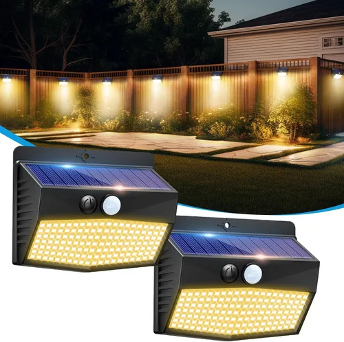 Vista 38 de Peasur 1 paquete de luces solares con sensor de movimiento para exteriores